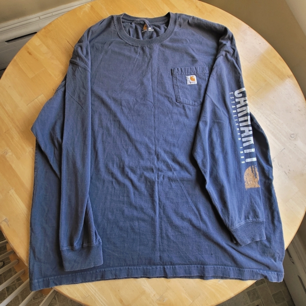 Carhartt Blue Long Sleeve Tee for Everyday Comfort